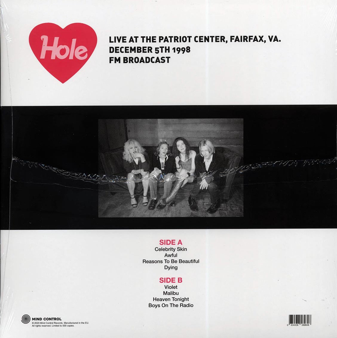 Hole - Heaven Tonight: Live At The Patriot Center, Fairfax, VA, December 5th 1998 FM Broadcast (ltd. 500 copies made)
