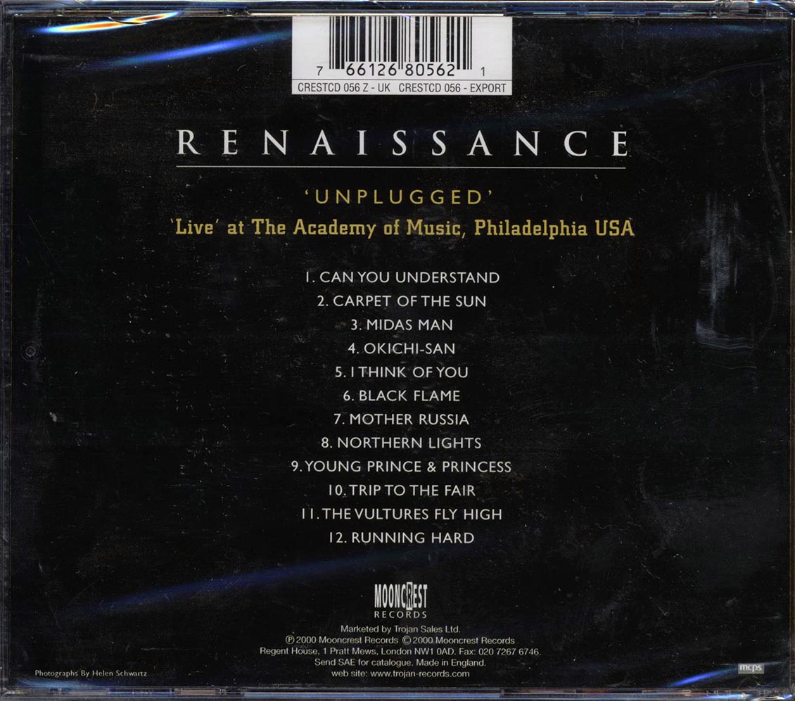 Renaissance - Unplugged: Live At Academy Of Music, Philadelphia USA