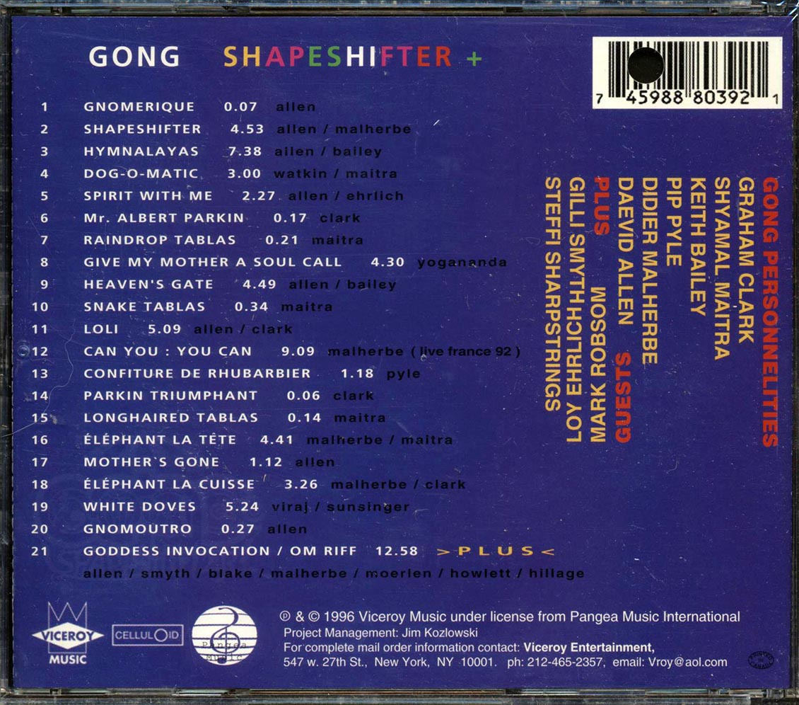 Gong - Shapeshifter Plus (21 tracks) (marked/ltd stock)