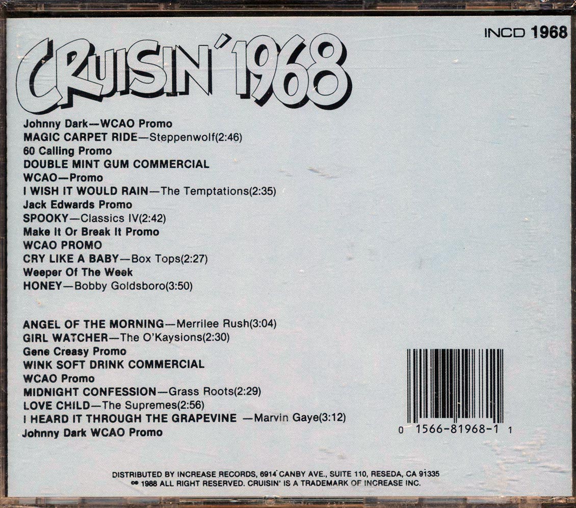 Steppenwolf, The Temptations, The Classics IV, Etc. - Cruisin' 1968