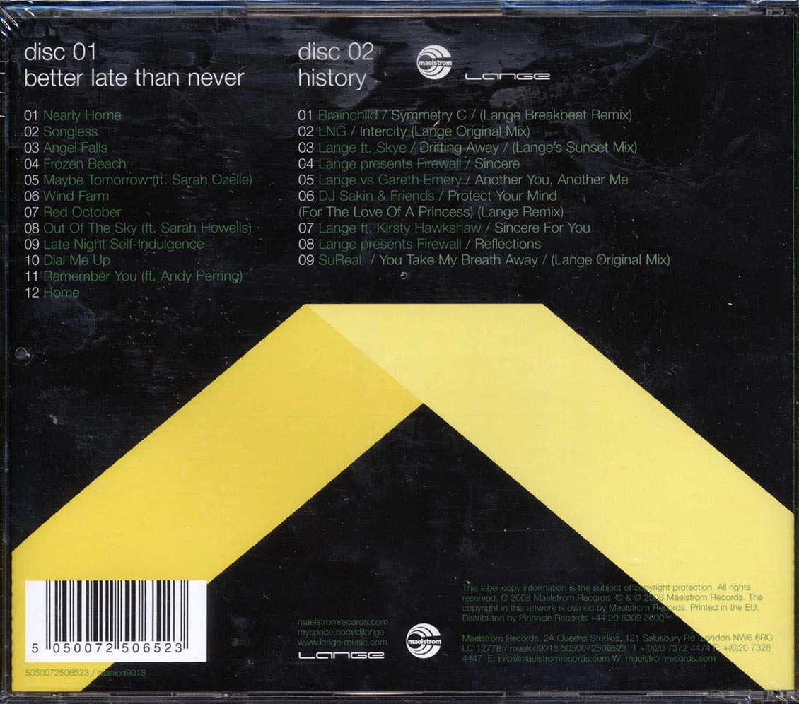 Lange - Better Late Than Never (21 tracks) (2xCD)