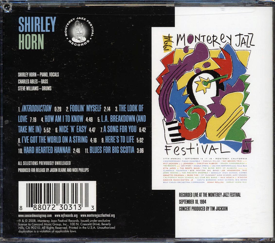 Shirley Horn - Live At The 1994 Monterey Jazz Festival