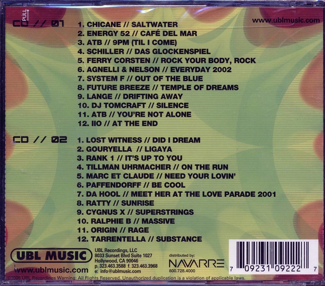 Chicane, Energy 52, ATB, Schiller, Ferry Corsten, Etc. - Best Of Trance Hits Volume 1 (24 tracks) (2xCD)