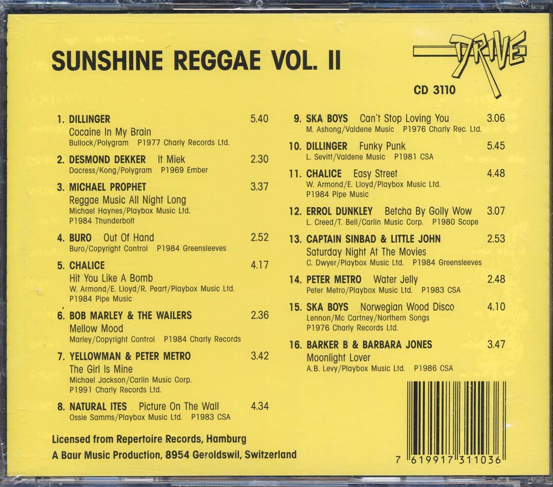 Natural Ites, Captain Sinbad, Buro, Yellowman, Etc. - Sunshine Reggae Volume 2