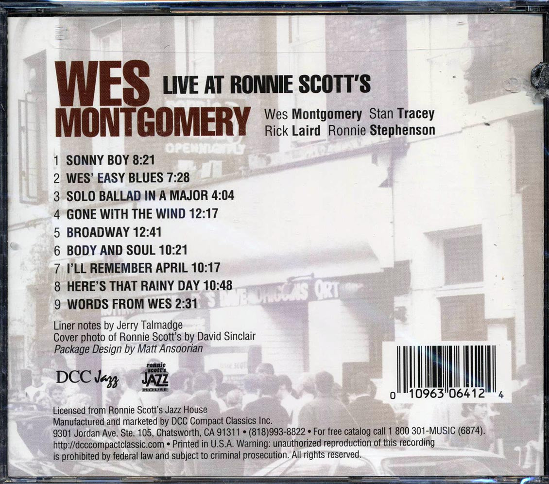 Wes Montgomery - Live At Ronnie Scott's (marked/ltd stock)