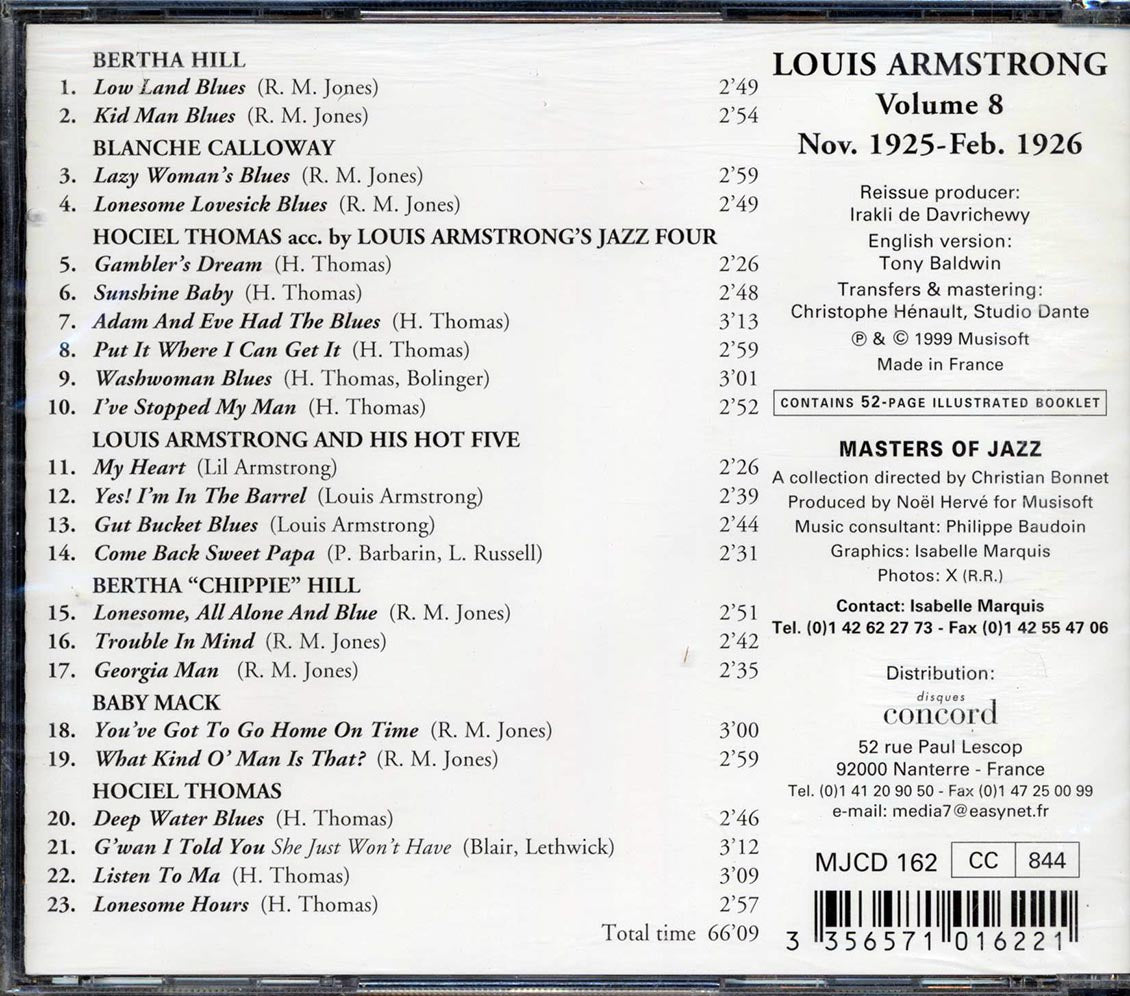 Louis Armstrong - Volume 8: 1925-1926 Complete Edition (23 tracks)