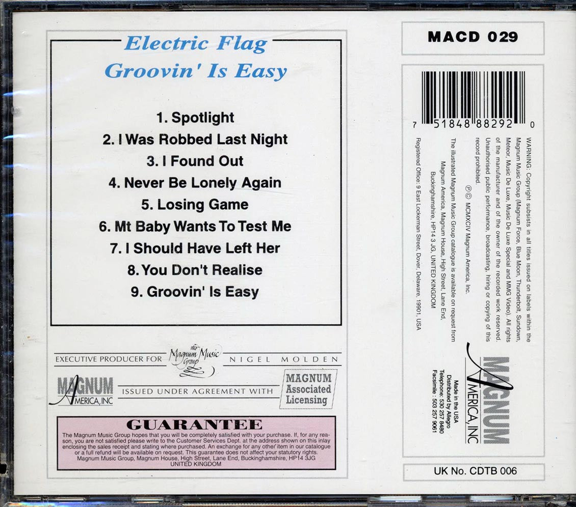 The Electric Flag - Groovin' Is Easy (marked/ltd stock)