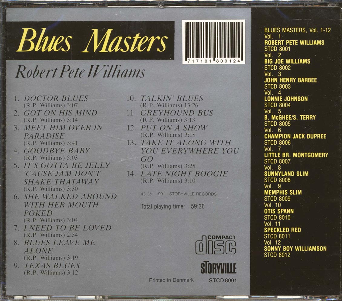 Robert Pete Williams - Blues Masters Volume 1