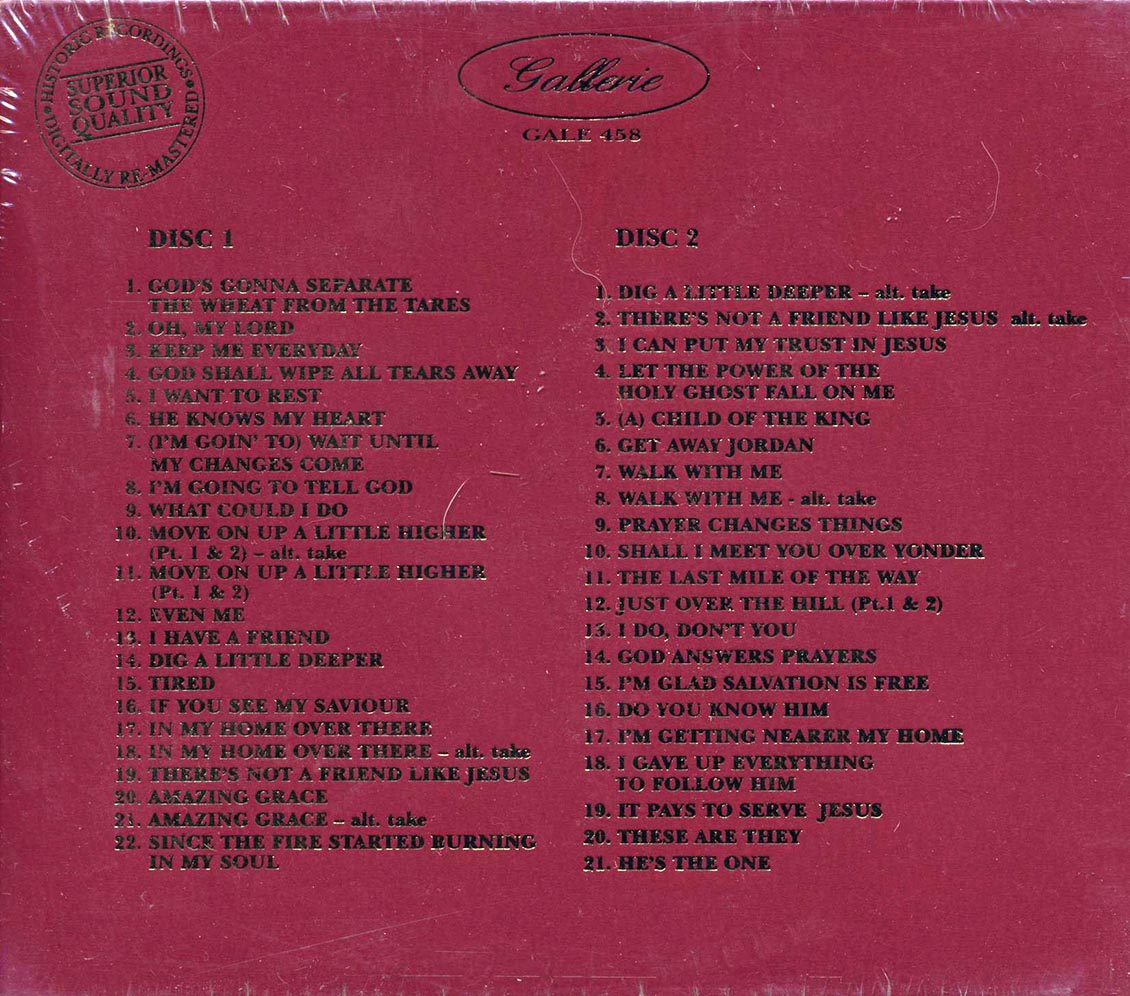 Mahalia Jackson - A Portrait Of Mahalia Jackson (43 tracks) (2xCD) (remastered)