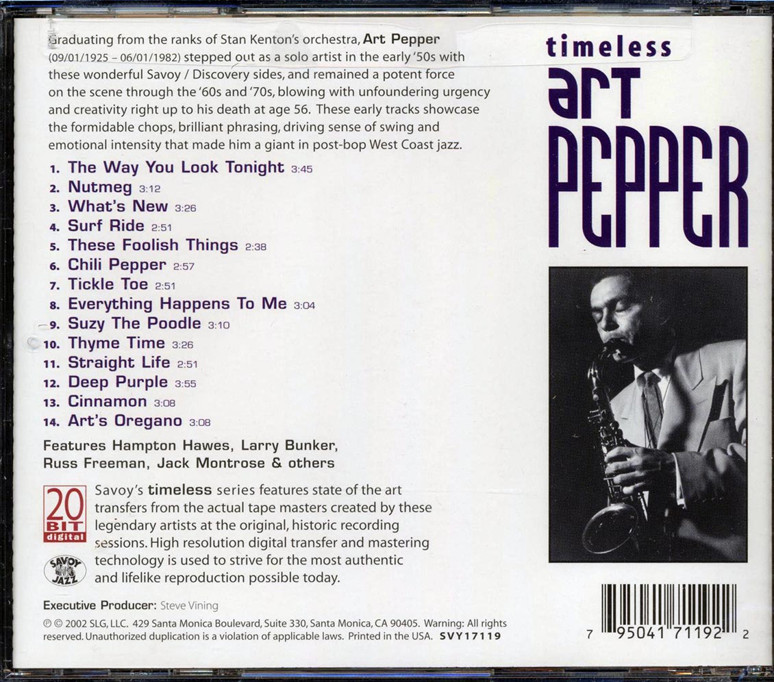 Art Pepper - Timeless (20-bit mastering) (remastered)