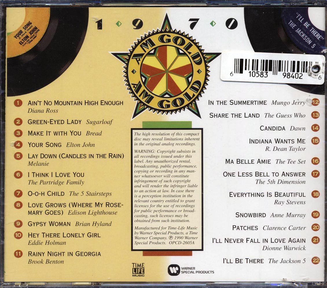 Bread, Elton John, The Partridge Family, Sugarloaf, Etc. - AM Gold 1970 (22 tracks)