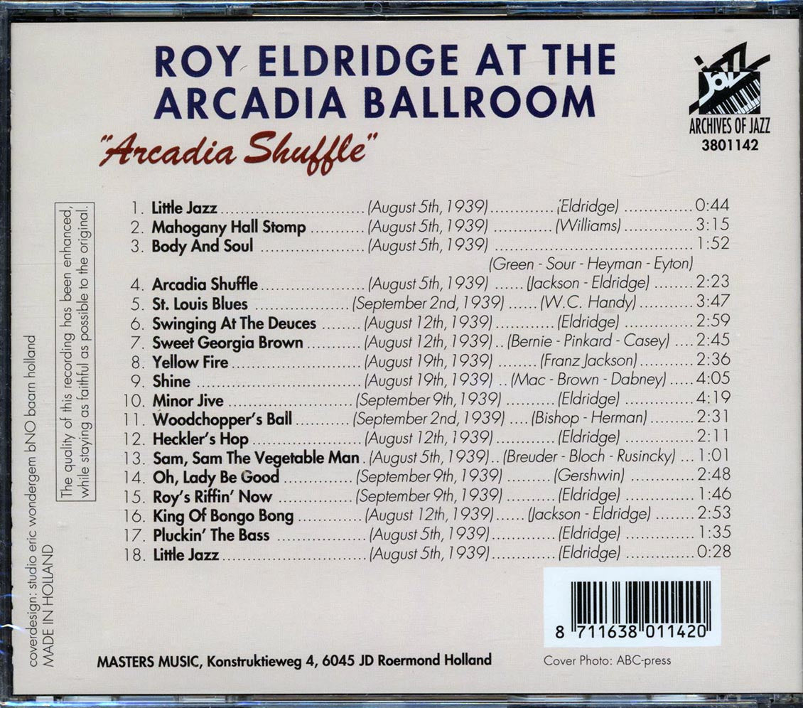 Roy Eldridge & His Orchestra - Arcadia Shuffle: At The Arcadia Ballroom