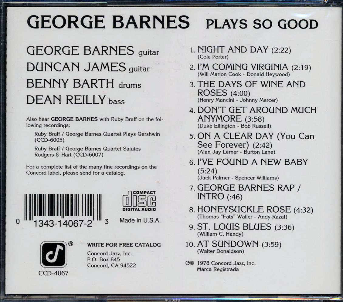 George Barnes - Plays So Good