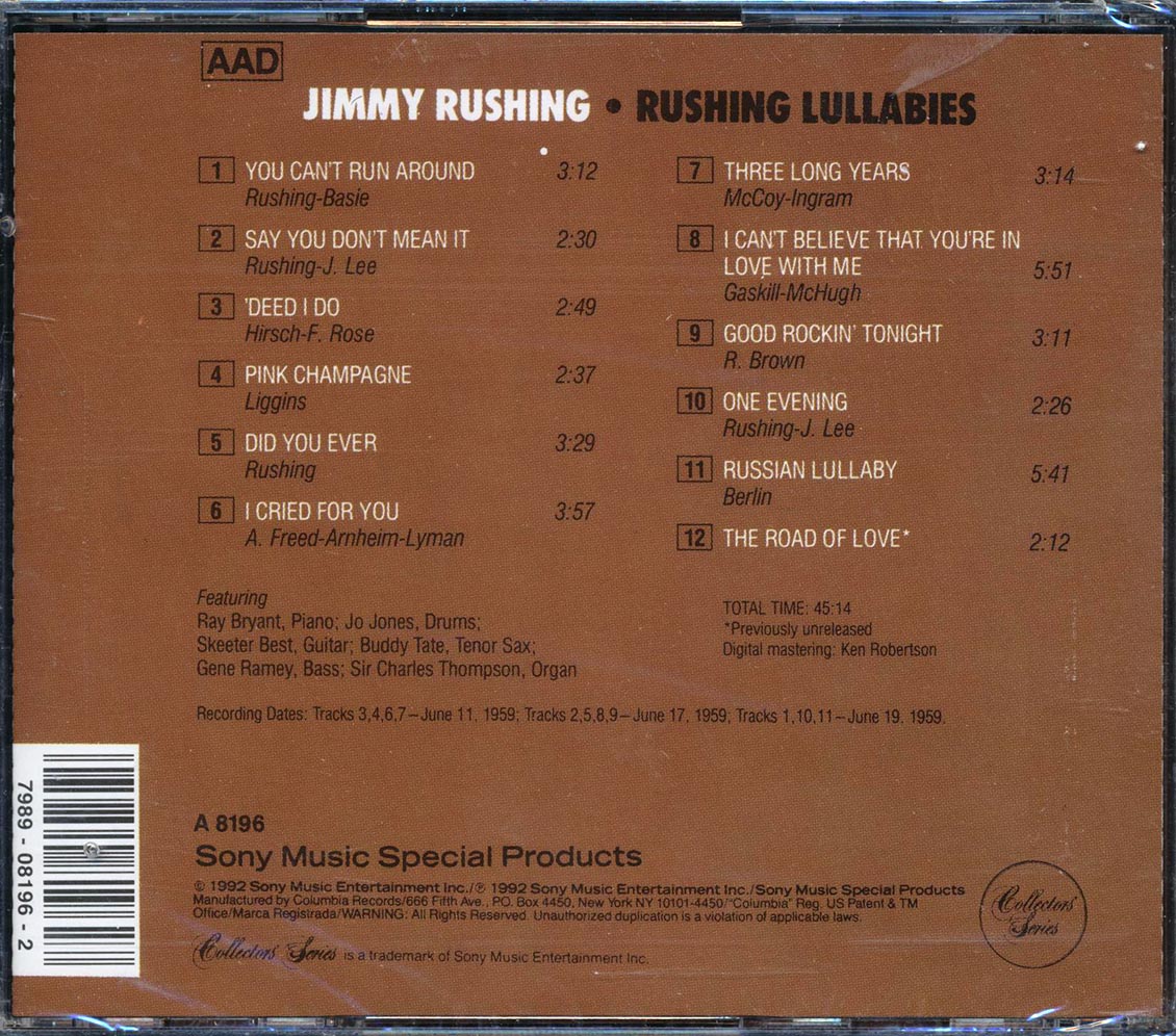 Jimmy Rushing - Rushing Lullabies
