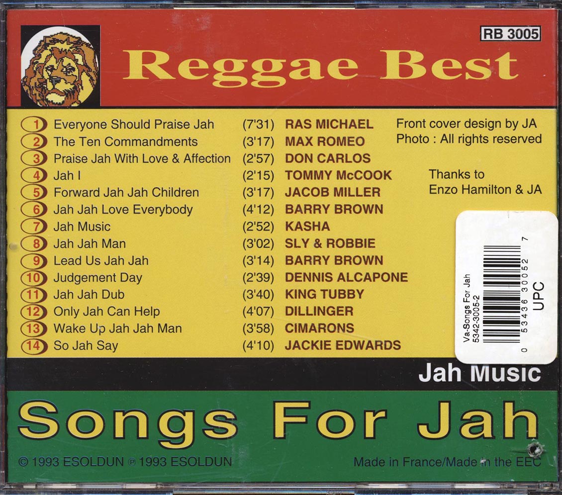 Ras Michael, Max Romeo, Don Carlos, Jacob Miller, Barry Brown, Etc. - Songs For Jah: Jah Music