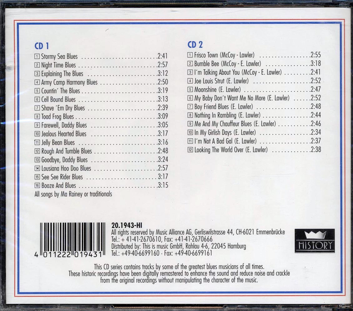Ma Rainey, Memphis Minnie - Night Time Blues (28 tracks) (2xCD)
