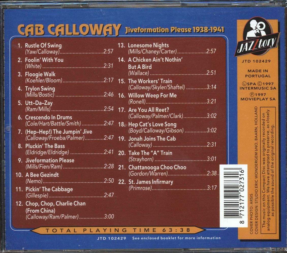 Cab Calloway - Jiveformation, Please 1938-1941