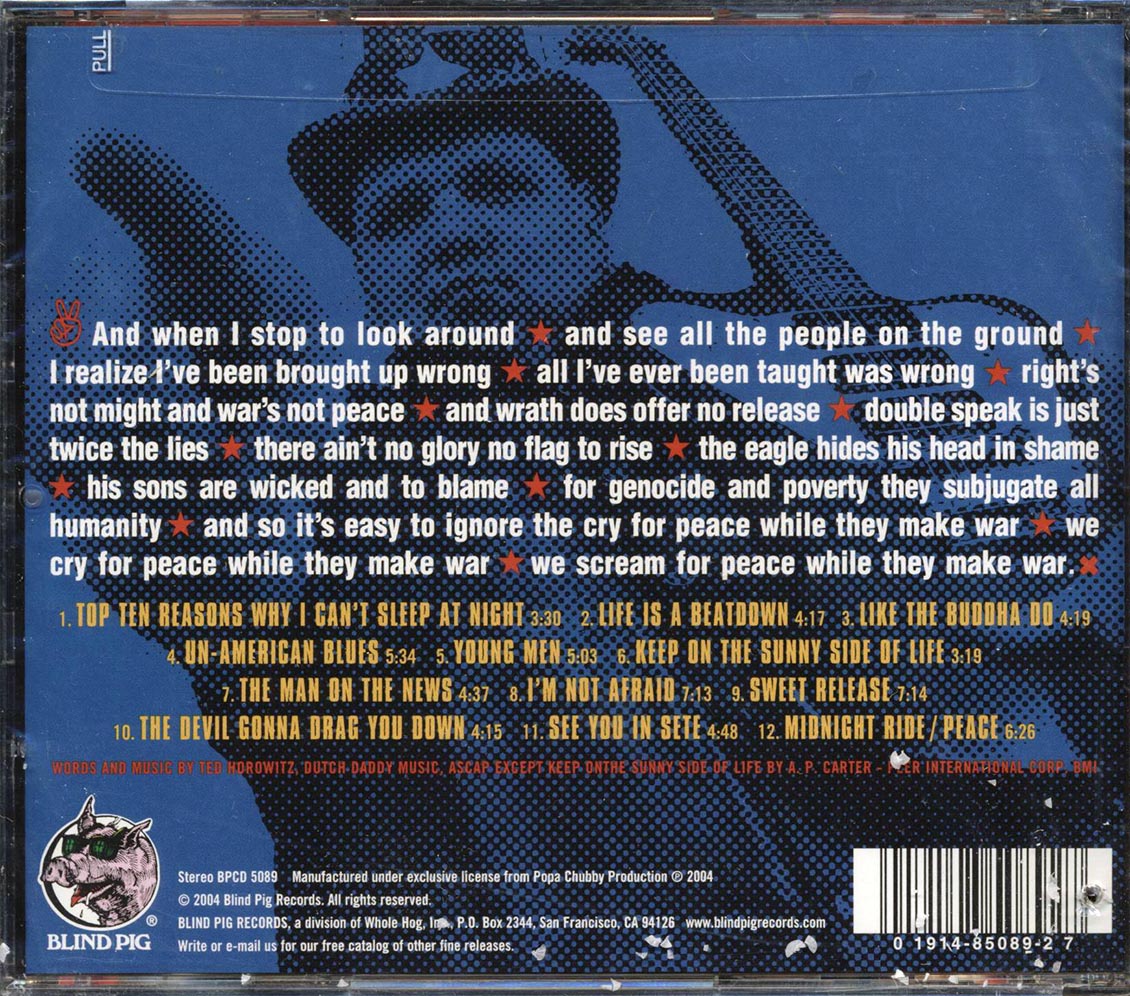 Popa Chubby - Peace, Love & Respect (marked/ltd stock)