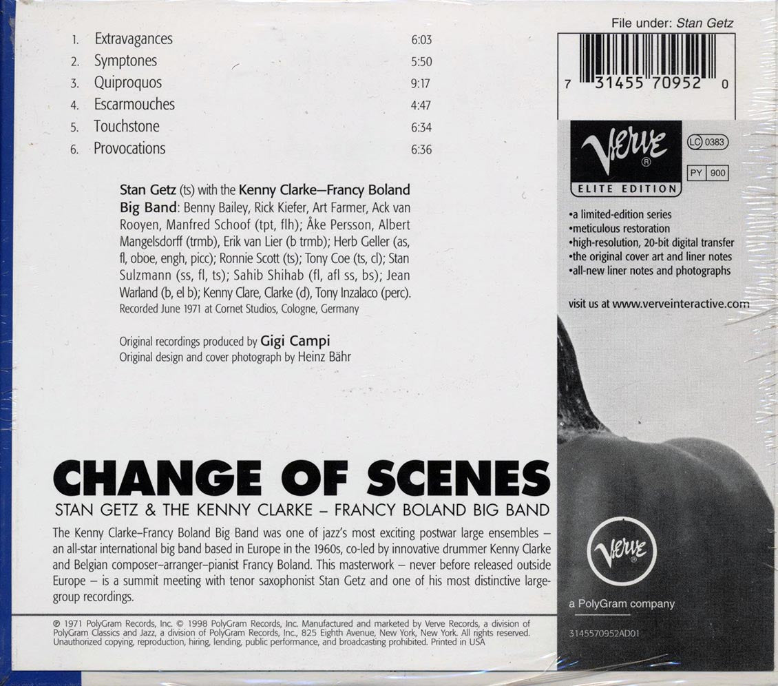Stan Getz, Francy Boland, The Kenny Clarke-Francy Boland Big Band - Change Of Scenes
