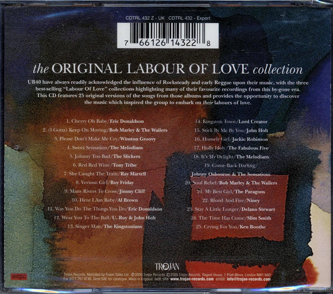 The Melodians, The Slickers, Eric Donaldson, Bob Marley & The Wailers, Etc. - The Original Labour Of Love Collection (25 tracks)