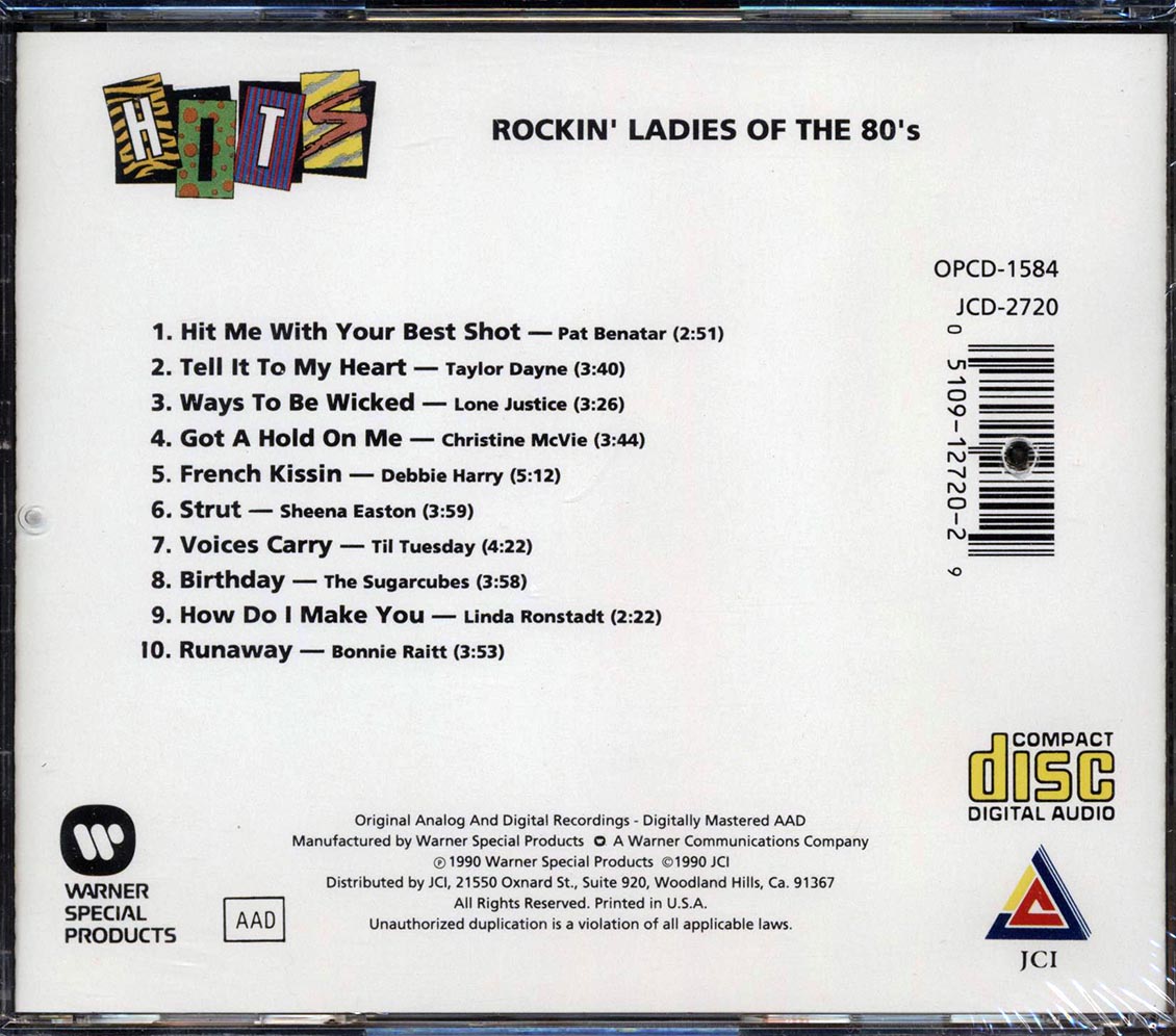 Pat Benatar, Sheena Easton, Bonnie Raitt, Taylor Dayne, Etc. - Rockin' Ladies Of The 80's