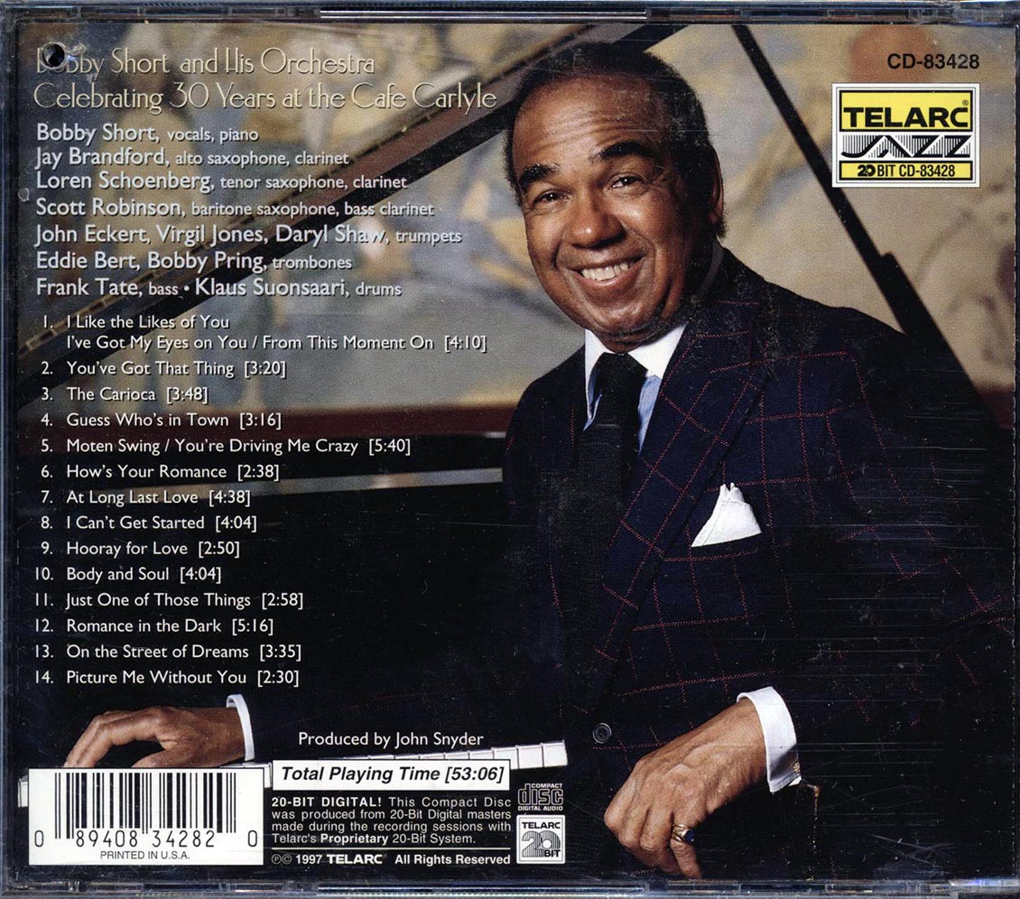 Bobby Short & His Orchestra - Celebrating 30 Years At The Cafe Carlyle