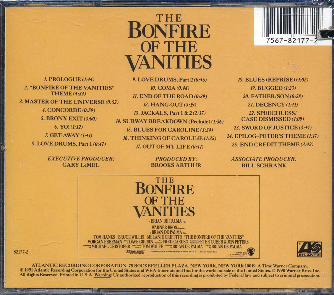 Dave Grusin - The Bonfire Of The Vanities (marked/ltd stock)