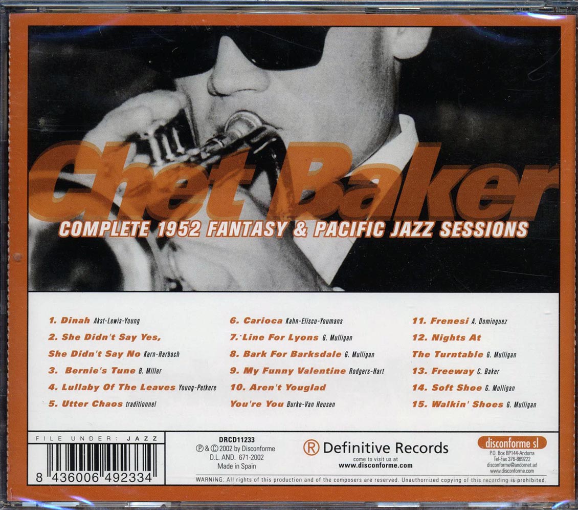 Chet Baker - Complete 1952 Fantasy & Pacific Jazz Sessions