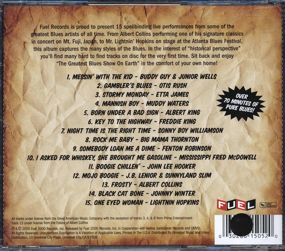 Otis Rush, Etta James, Albert King, Muddy Waters, Etc. - Fuel Records Presents The Greatest Blues Show On Earth (marked/ltd stock)
