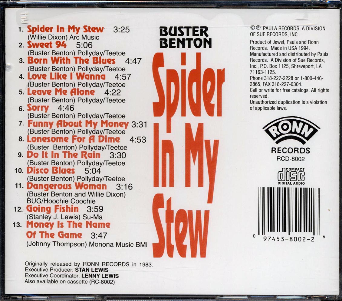 Buster Benton - Spider In My Stew