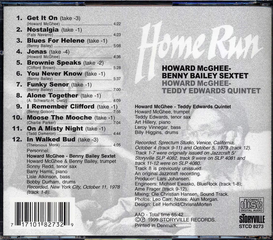 Howard McGhee, Benny Bailey Sextet, Howard McGhee, Teddy Edwards Quintet - Home Run