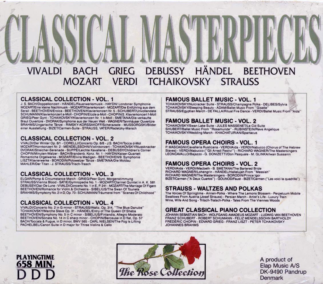 Vivaldi, Bach, Grieg, Mozart, Verdi, Etc. - Classical Masterpieces (10xCD) (box set)