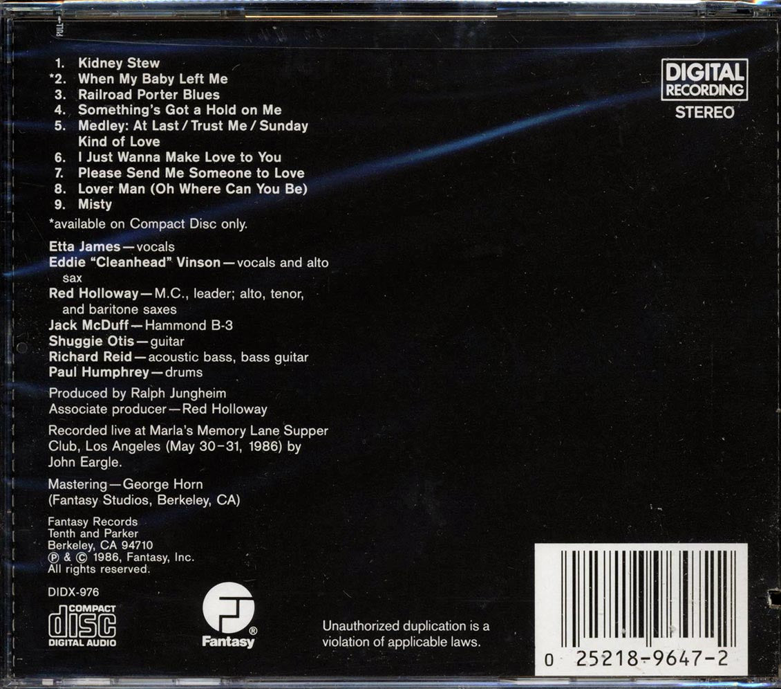 Etta James, Eddie Cleanhead Vinson - Blues In The Night (marked/ltd stock)