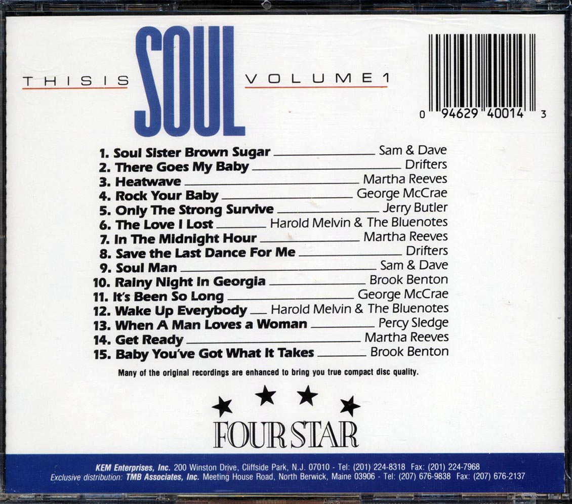 Sam & Dave, The Drifters, Jerry Butler, Etc. - This Is Soul Volume 1