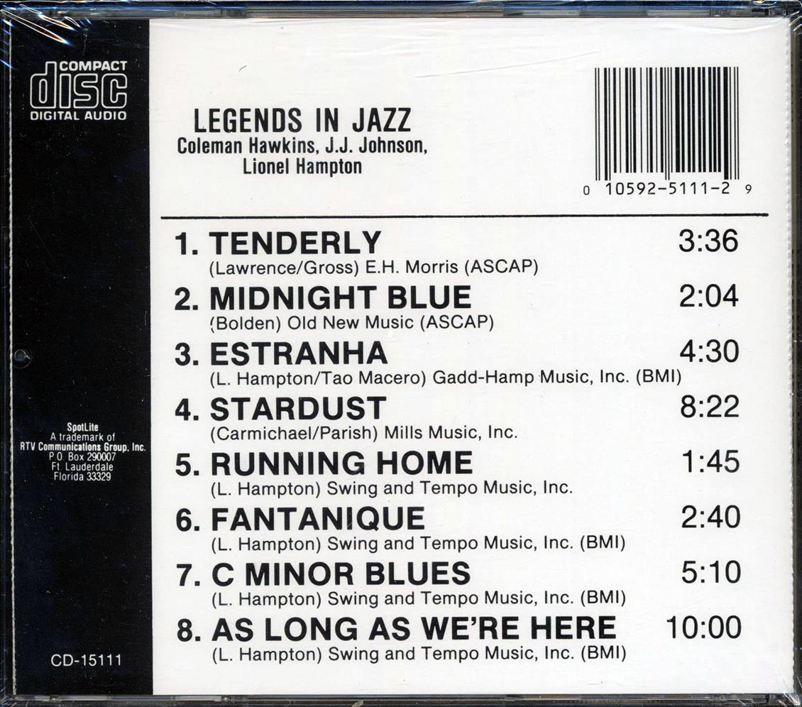 Coleman Hawkins, JJ Johnson, Lionel Hampton - Legends In Jazz