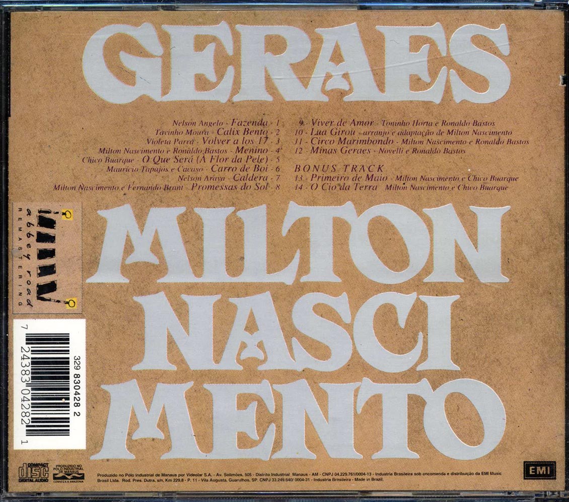 Milton Nascimento - Geraes (marked/ltd stock)