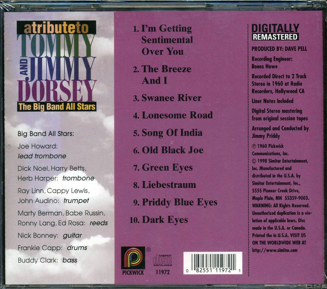 The Big Band All-Stars - A Tribute To Tommy And Jimmy Dorsey