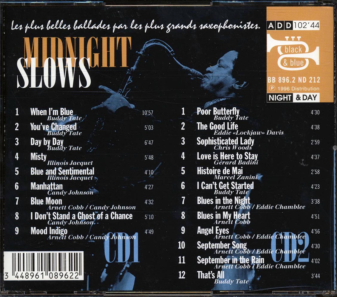 Buddy Tate, Illinois Jacquet, Arnett Cobb, Etc. - Midnight Slows: The Definitive Black & Blue Sessions (2xCD) (incl. large booklet)