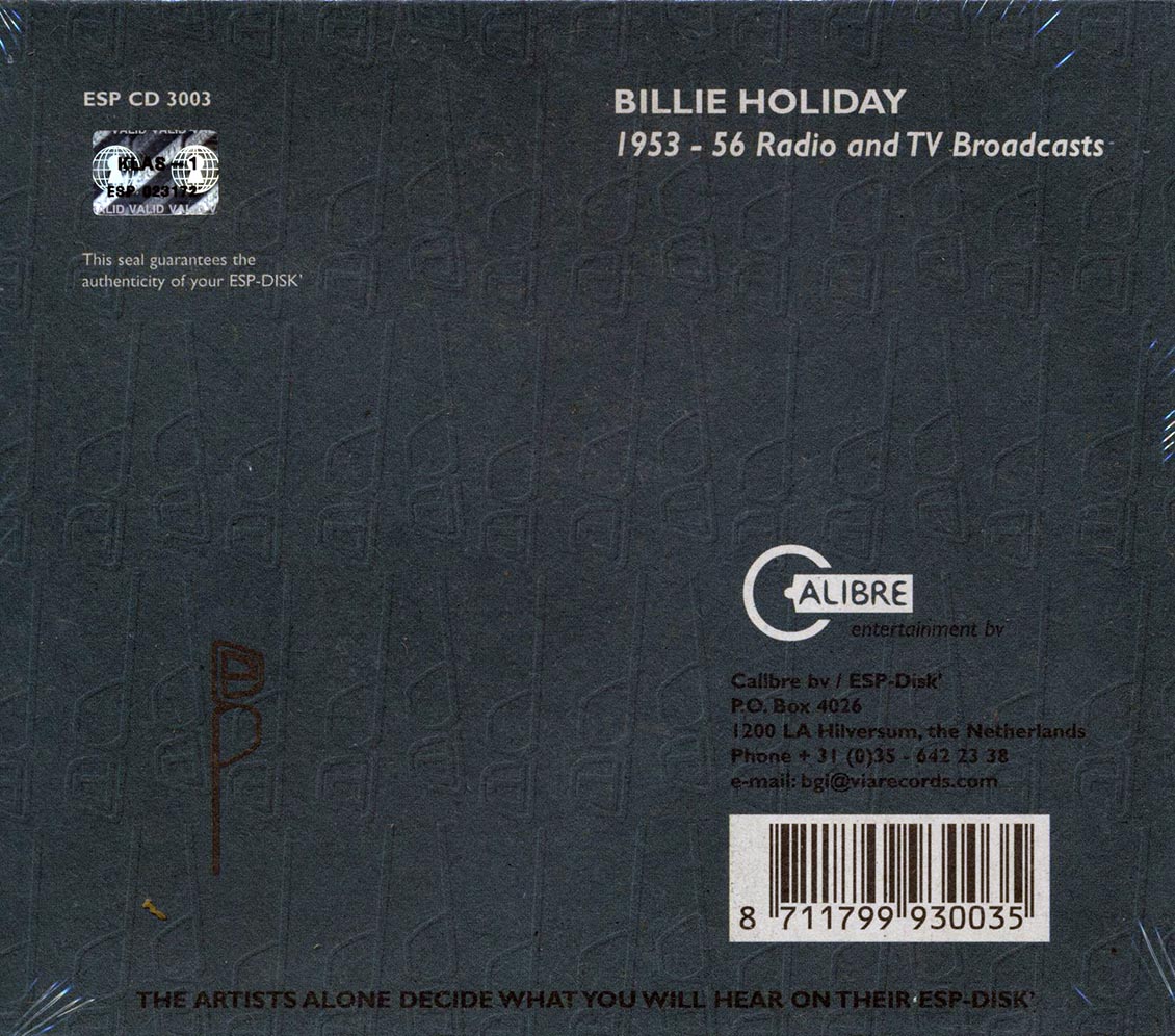 Billie Holiday - 1953-56 Radio And TV Broadcasts
