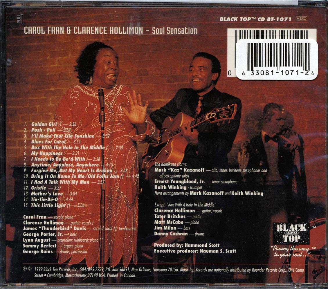 Carol Fran, Clarence Hollimon - Soul Sensation