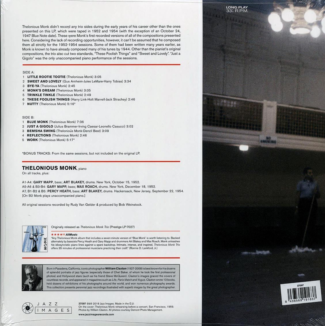 The Thelonious Monk Trio - Reflections (+ 3 bonus tracks) (ltd. ed.) (180g) (deluxe edition)