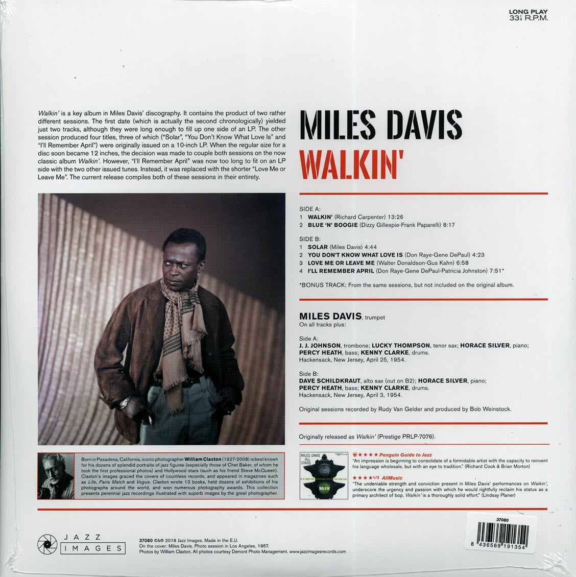 Miles Davis - Walkin' (+ 2 bonus tracks) (ltd. ed.) (180g)