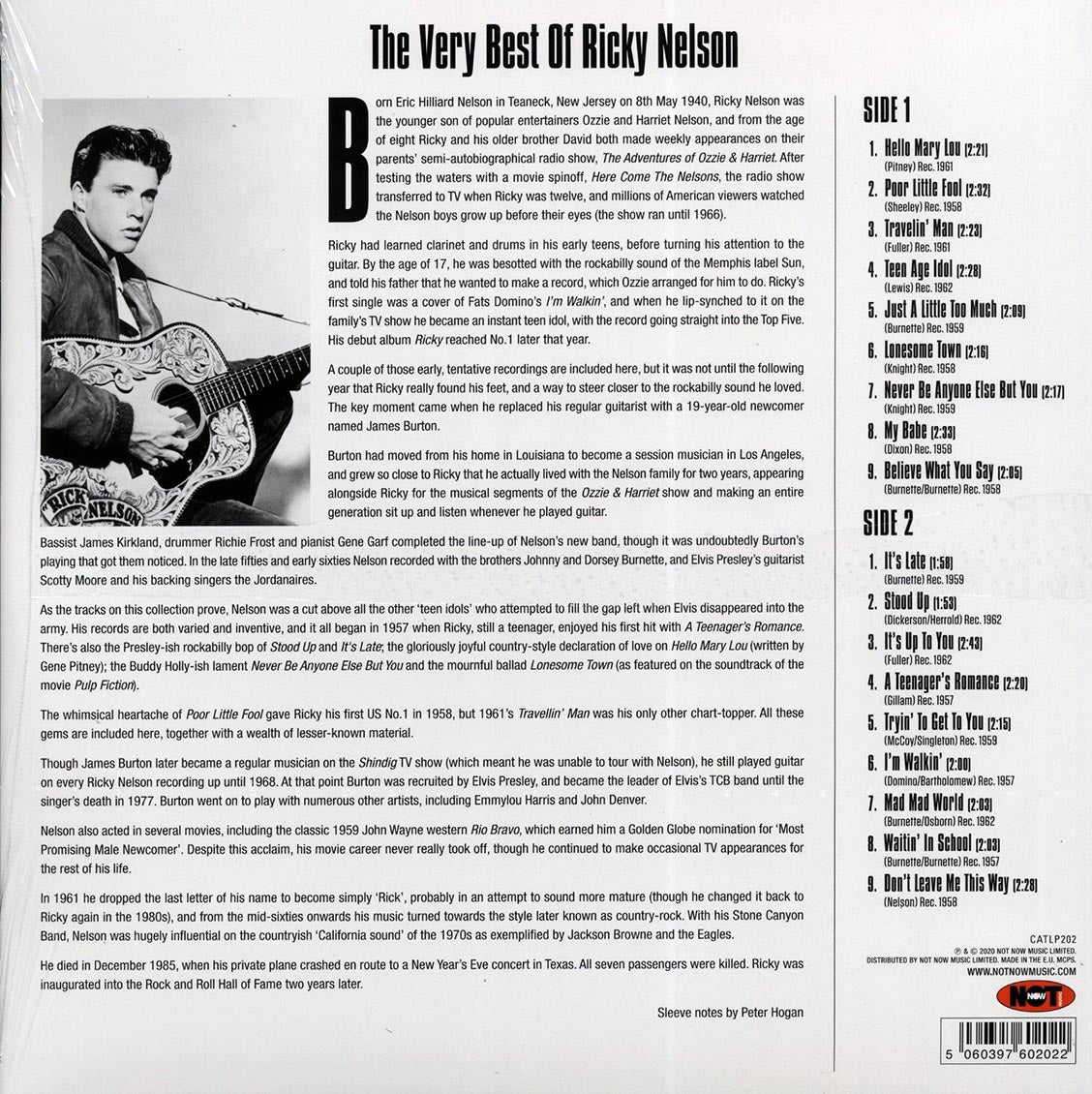 Ricky Nelson - The Very Best Of Ricky Nelson (180g)