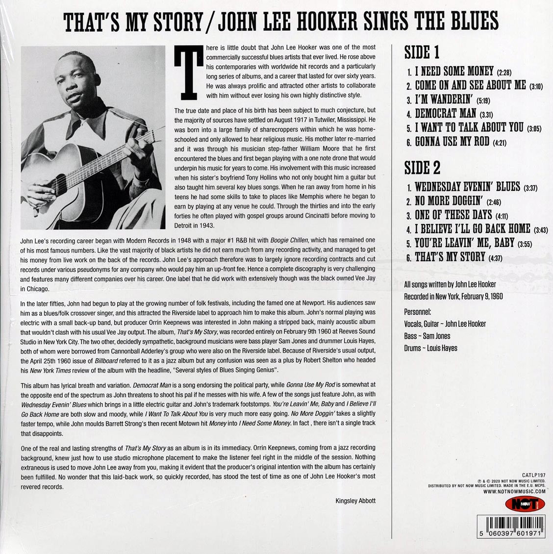 John Lee Hooker - That's My Story: John Lee Hooker Sings The Blues (180g)