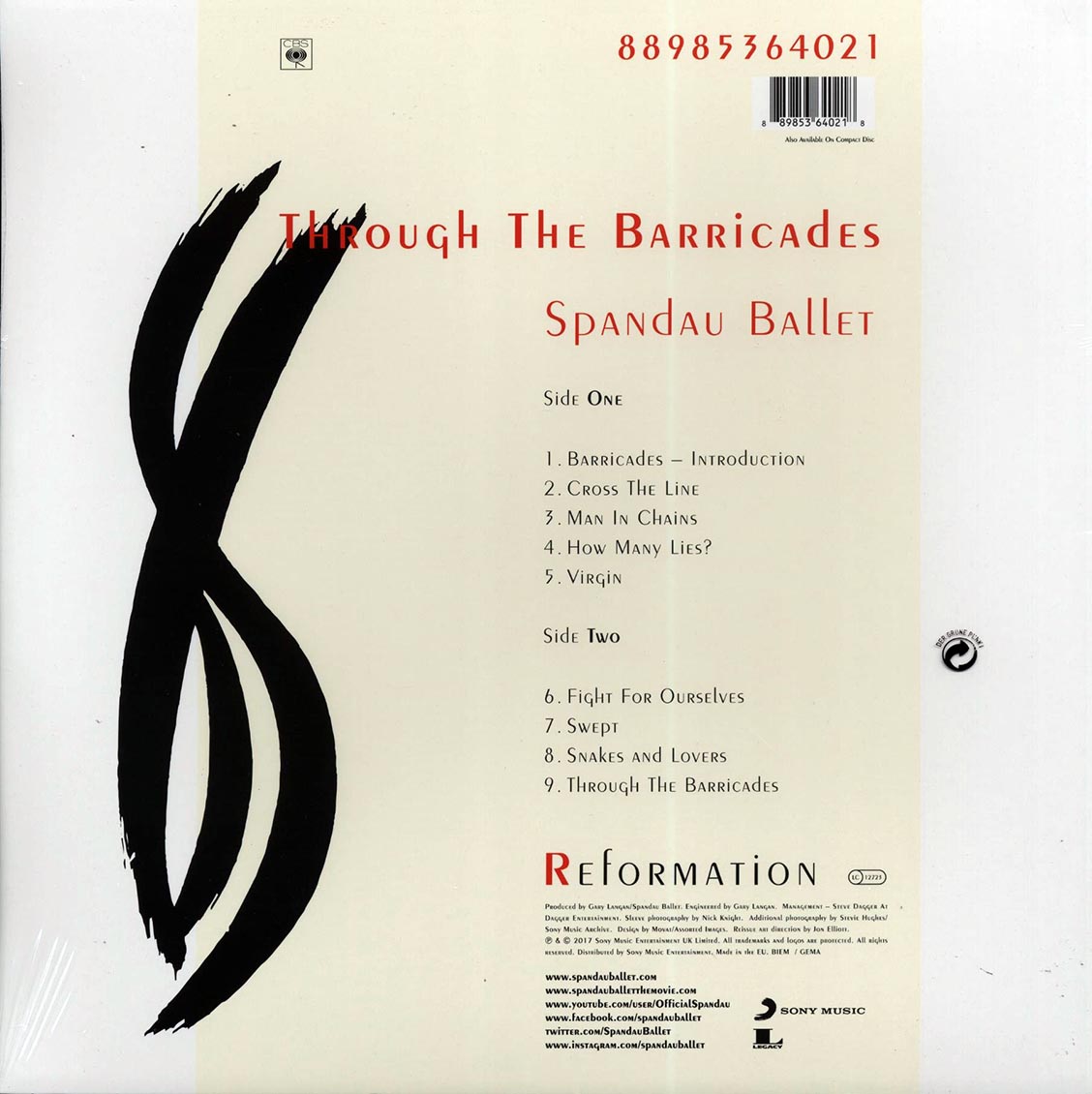 Spandau Ballet - Through The Barricades (remastered)