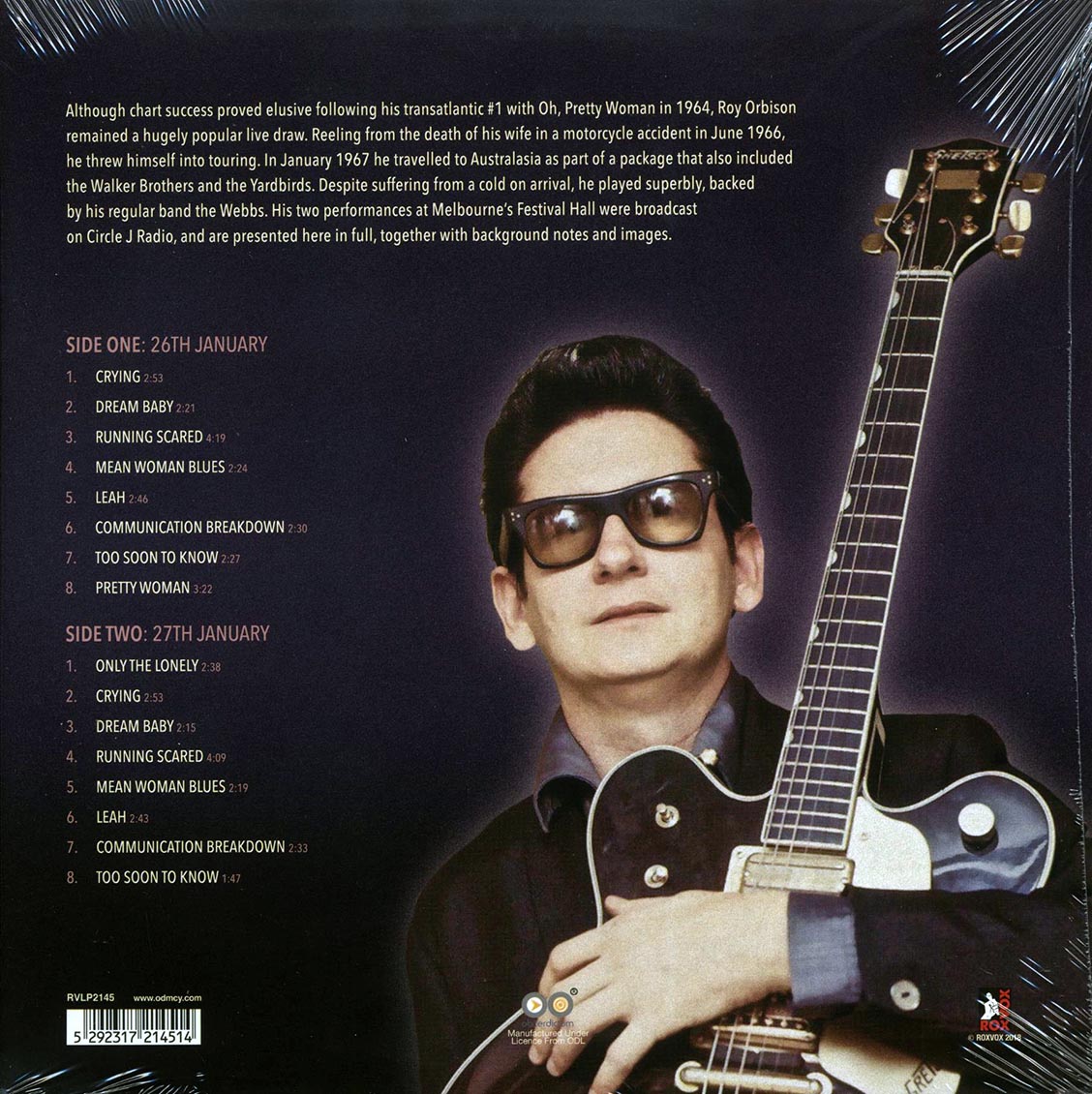 Roy Orbison - Live In Melbourne 1967 (180g)