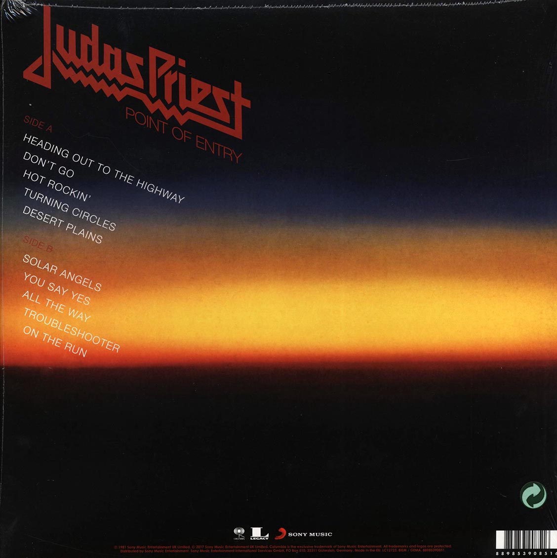 Judas Priest - Point Of Entry (incl. mp3) (180g)
