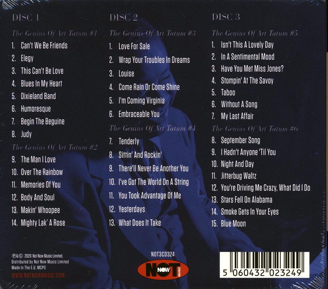 Art Tatum - The Genius Of Art Tatum Volumes 1-6 (42 tracks) (3xCD) (deluxe 3-fold digipak)
