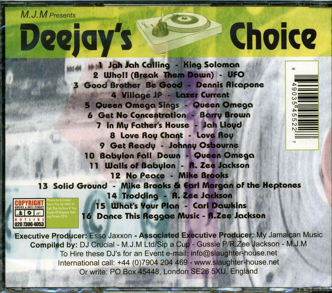 Dennis Alcapone, King Solomon, Jah Lloyd, Mike Brooks, Johnny Osbourne, Etc. - Deejay's Choice Volume 1