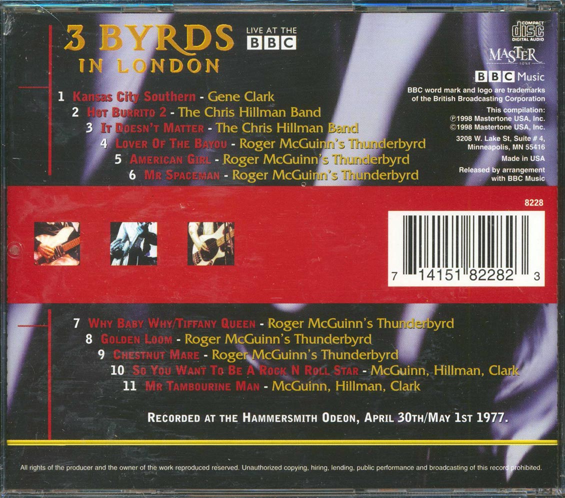 McGuinn Hillman Clark - 3 Byrds In London